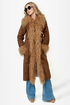 BB Dakota Blinda Brown Faux Fur Trim Coat