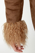 BB Dakota Blinda Brown Faux Fur Trim Coat