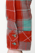 Hurley Wilson Turquoise and Red Flannel Plaid Top