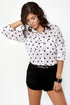 Hurley Wilson Ivory Polka Dot Button-Up Top