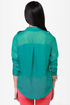Hurley Cat\\\'s Eye Teal Button-Up Top