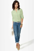 Rein-Vent Yourself Mint Green Cutout Top