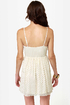 Lost Violet Cream Glitter Lace Dress