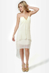 All About V Ivory High-Low Strapless Dress