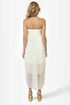 All About V Ivory High-Low Strapless Dress