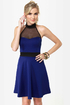 Complementary Collars Blue Halter Dress