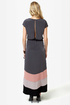Perfect Pitch Grey High-Low Wrap Dress