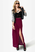 She\'s Got Legs Burgundy Maxi Skirt