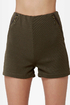 Hip to the Zip Olive Green Shorts