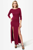 Down to There Backless Burgundy Maxi Dress