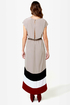 Perfect Pitch Taupe High-Low Wrap Dress