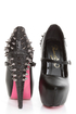 Privileged Elly Black Spiked and Sparkly Platform Heels