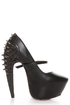 Privileged Elly Black Spiked and Sparkly Platform Heels