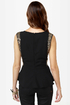 On the Bright Side Black Sequin Peplum Top