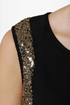On the Bright Side Black Sequin Peplum Top
