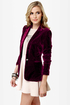 Party in the Break Room Burgundy Velvet Blazer