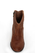 Very Volatile Zambra Brown Rose Embossed Ankle Boots