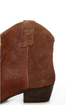 Very Volatile Zambra Brown Rose Embossed Ankle Boots