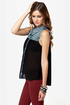 Sweet Caroline Denim and Black Button-Up Top