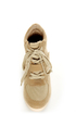 Soda Bright Light Tan and Taupe Velcro Wedge Sneakers