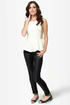 On the Bright Side Ivory Sequin Peplum Top
