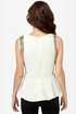 On the Bright Side Ivory Sequin Peplum Top