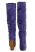 Ardiente Sole Freedom Plum Purple Platform Knee High Boots