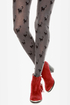 Tabbisocks Chat Noir Grey Cat Print Tights