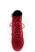 Promise Magnum Wine Red Lace-Up Wedge Booties