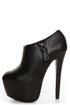 Shoe Republic LA Altitude Black Super Platform Booties