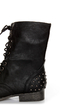 Madden Girl Gewelz Black Studded Lace-Up Combat Boots
