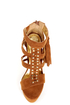 Mona Mia Katia Tan Studded Tassel Platform Heels
