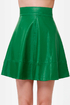 Happily Leather After Green Vegan Leather Skirt