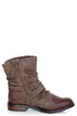 Bamboo Kacy 03 Brown Slouchy Belted Ankle Boots