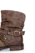 Bamboo Kacy 03 Brown Slouchy Belted Ankle Boots