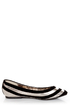 Dollhouse Amuse Black and Silver Striped Pointed Flats