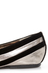 Dollhouse Amuse Black and Silver Striped Pointed Flats