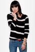 Volcom Lefty Loosey Black Striped Sweater