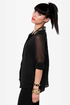 Bead Colony Beaded Black Button-Up Top