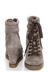 Report Nadja Grey Studded Lace-Up Wedge Sneakers