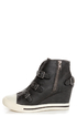 R2 Ardsley Grey Buckled Wedge Sneakers