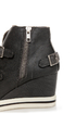 R2 Ardsley Grey Buckled Wedge Sneakers