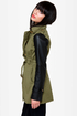 Hot on the Trail Green and Black Trench Coat