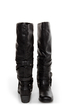 Pink & Pepper Fab Black Belted Motorcycle Boots
