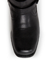 Pink & Pepper Fab Black Belted Motorcycle Boots