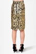 Foil Me Twice Gold Print Pencil Skirt