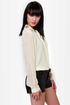 Bead Colony Beaded Cream Button-Up Top