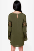 Sleeve It to Me Olive Green Shift Dress