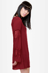 Sleeve It to Me Wine Red Shift Dress