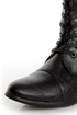 Rocker Black Lace-Up Knee High Boots